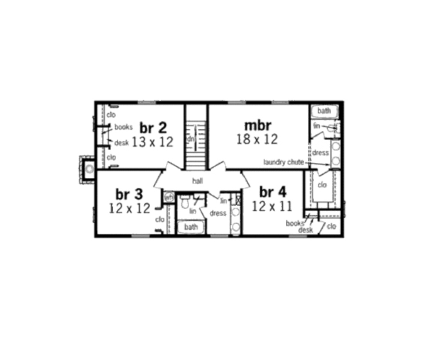 House Plan Design - Country Floor Plan - Upper Floor Plan #45-347