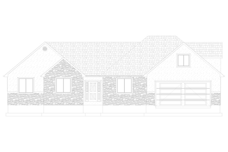 House Design - Exterior - Front Elevation 4 for Country House Plan #1060-253 - 3 bed, 2 bath
