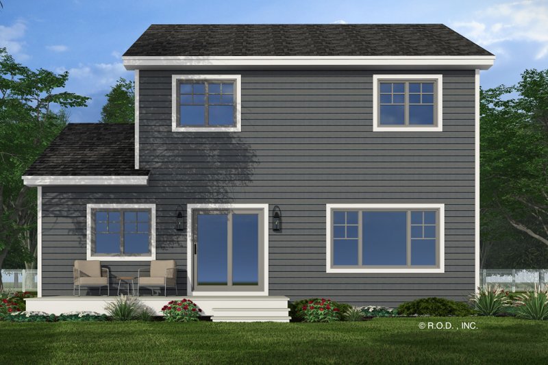 Architectural House Design - Exterior - Rear Elevation for Craftsman House Plan #51-1472 - 3 bed, 2.5 bath