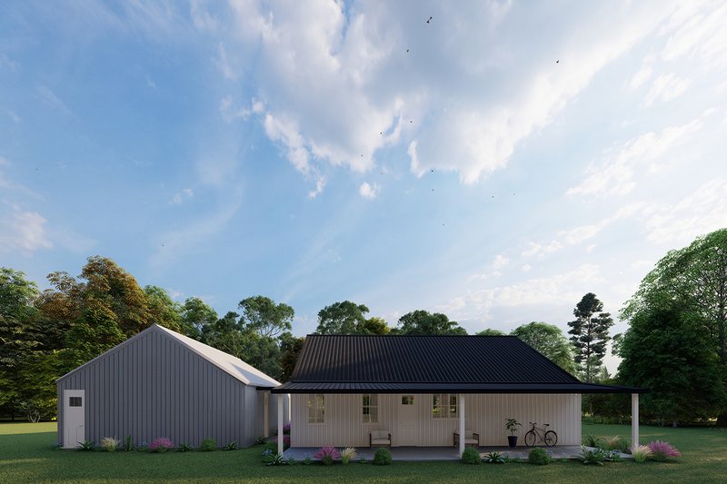 House Blueprint - Exterior - Other Elevation 3 for Barndominium House Plan #1107-31 - 3 bed, 2 bath