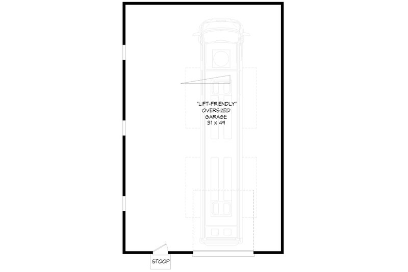 Home Plan - Floor Plan - Main Floor for Contemporary House Plan #932-255, 0 bath
