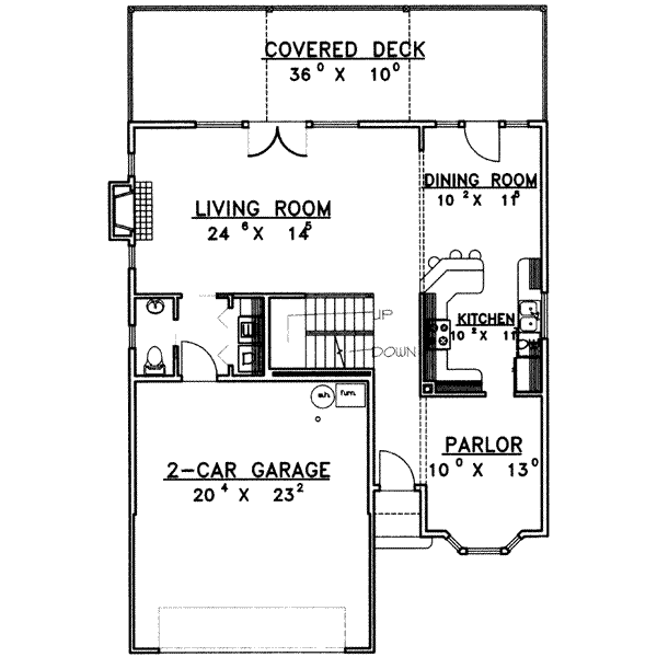 Home Plan - Modern Floor Plan - Main Floor Plan #117-375