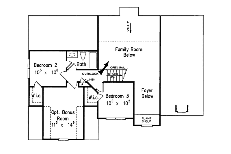 Home Plan - Floor Plan - Upper Floor for Colonial House Plan #927-751 - 3 bed, 2.5 bath
