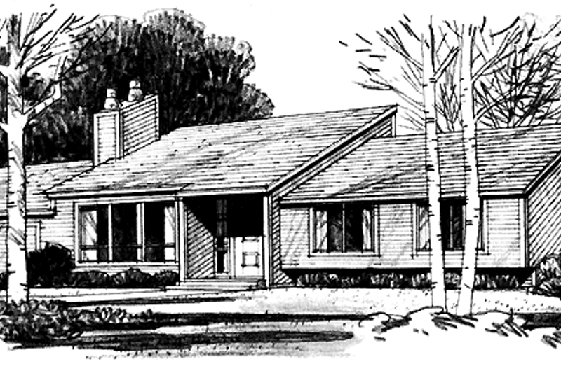 Home Plan - Contemporary Exterior - Front Elevation Plan #320-768