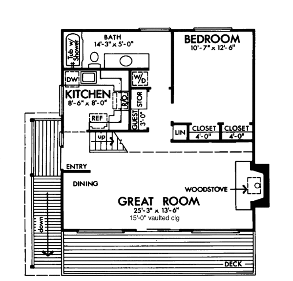 Home Plan - Contemporary Floor Plan - Main Floor Plan #320-824