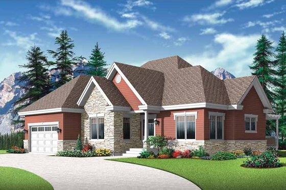 Exterior - Front Elevation 3 for Country House Plan #23-2527 - 1 bed, 1.5 bath