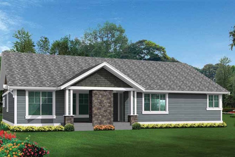 Dream House Plan - Exterior - Rear Elevation for Craftsman House Plan #132-539 - 3 bed, 2.5 bath