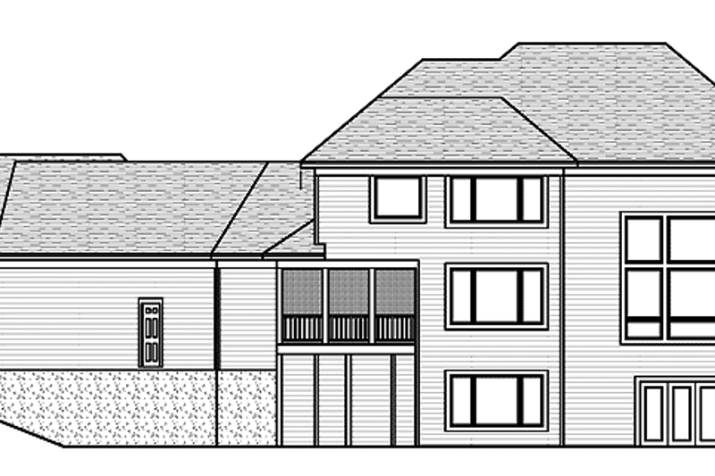 Home Plan - Exterior - Rear Elevation for Traditional House Plan #51-655 - 3 bed, 2.5 bath