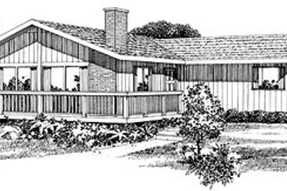 Exterior - Front Elevation House Plan #47-393 - 3 bed, 1.5 bath