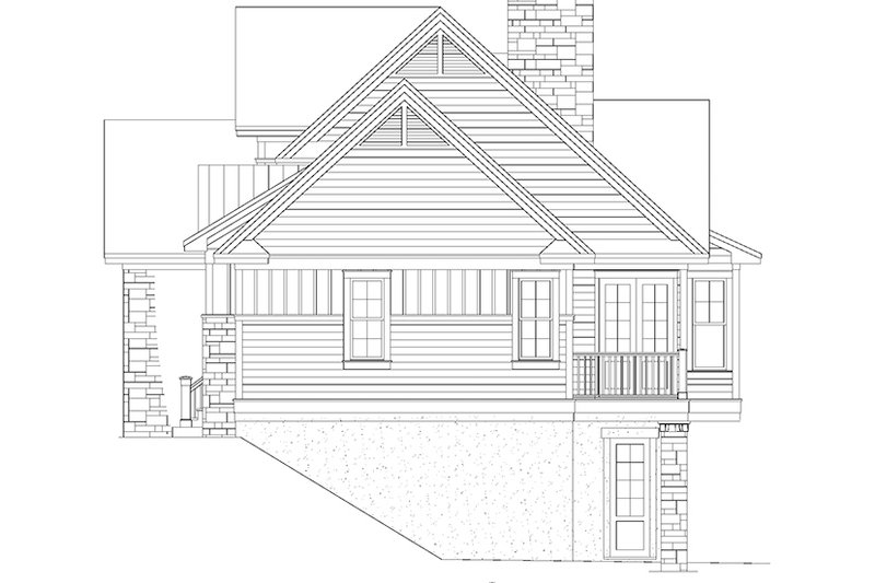 Architectural House Design - Exterior - Other Elevation for Craftsman House Plan #929-945 - 4 bed, 4 bath