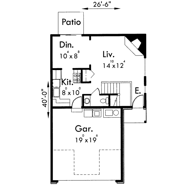 Traditional Floor Plan - Main Floor Plan #303-449