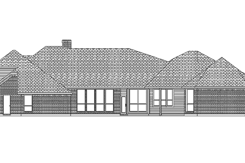 Home Plan - Exterior - Rear Elevation for Traditional House Plan #84-725 - 4 bed, 3 bath