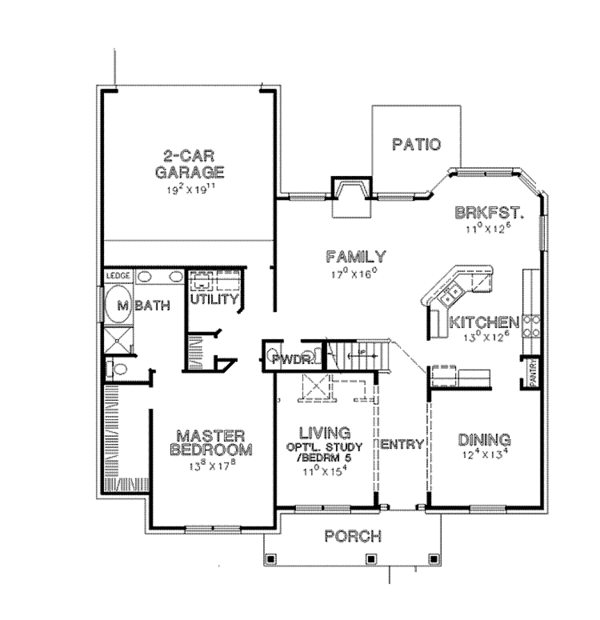 Dream House Plan - Country Floor Plan - Main Floor Plan #472-328