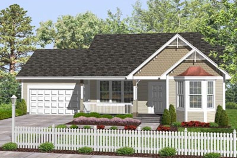 Traditional Style House Plan - 2 Beds 1 Baths 947 Sq/Ft Plan #50-130