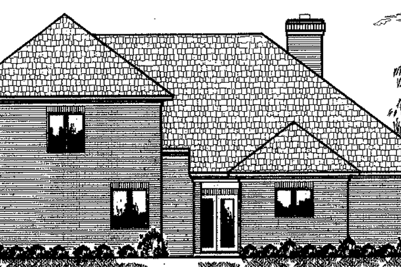Home Plan - Exterior - Rear Elevation for Traditional House Plan #45-463 - 3 bed, 2 bath