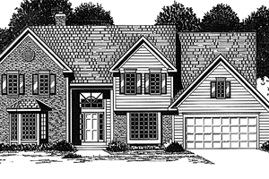 House Blueprint - European Exterior - Front Elevation Plan #1001-11