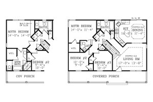 Floor Plan - Main Floor for Craftsman House Plan #456-9 - 3 bed, 2.5 bath