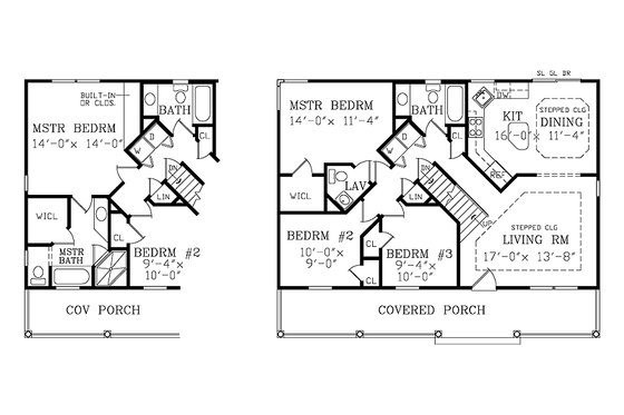 Floor Plan - Main Floor for Craftsman House Plan #456-9 - 3 bed, 2.5 bath
