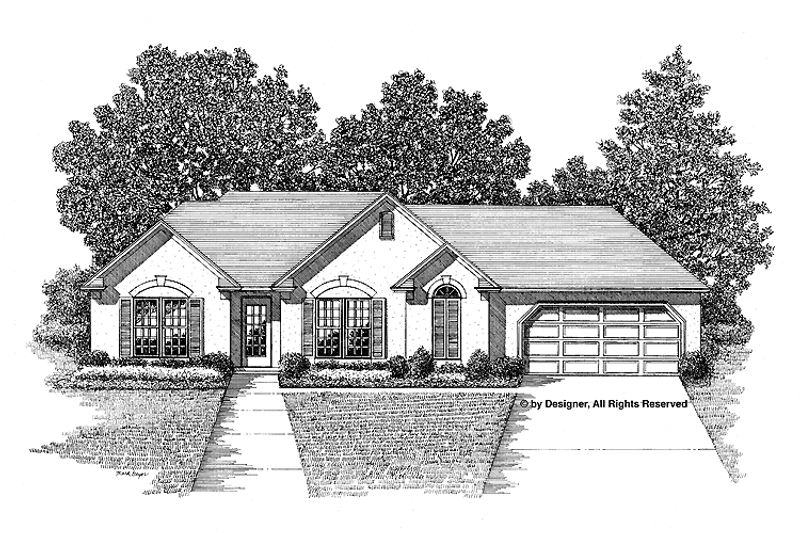 Dream House Plan - Mediterranean Exterior - Front Elevation Plan #56-659
