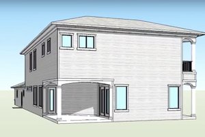 Exterior - Rear Elevation for Country House Plan #938-15 - 4 bed, 4.5 bath