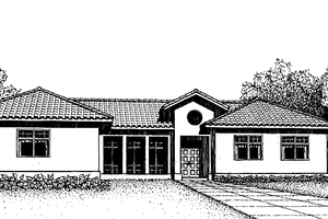 Home Plan - Mediterranean Exterior - Front Elevation Plan #1051-13