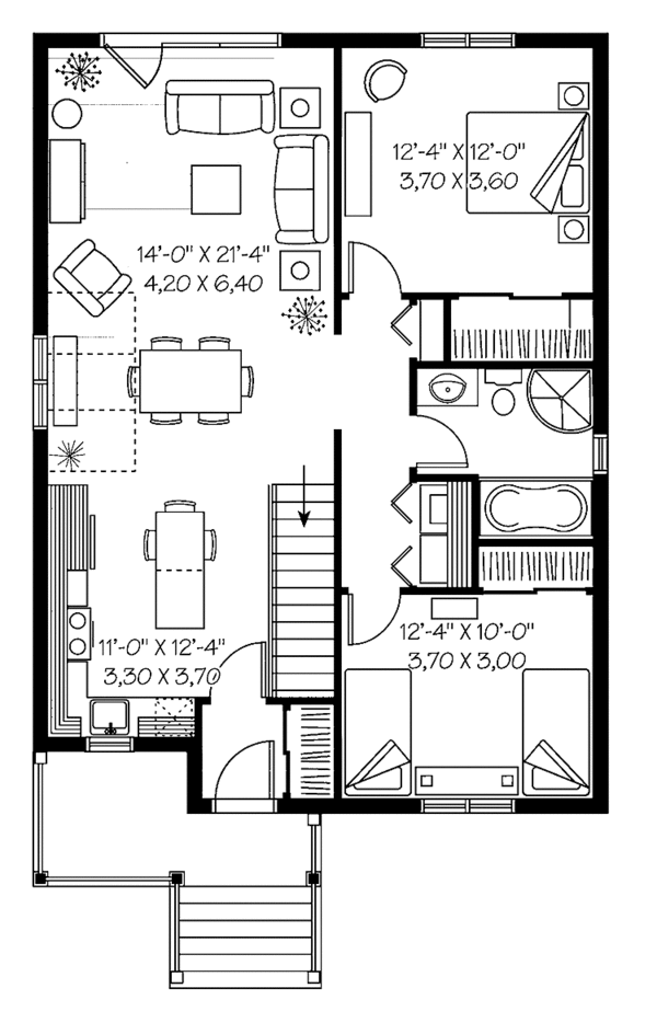 Traditional Floor Plan - Main Floor Plan #23-2376