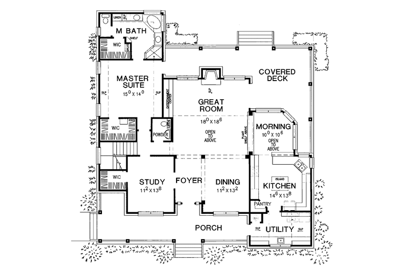 Home Plan - Floor Plan - Main Floor for Country House Plan #472-189 - 3 bed, 2.5 bath