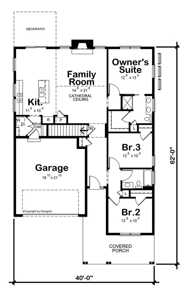 Traditional Floor Plan - Main Floor Plan #20-2591