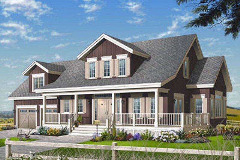 Home Plan - Farmhouse Exterior - Front Elevation Plan #23-729