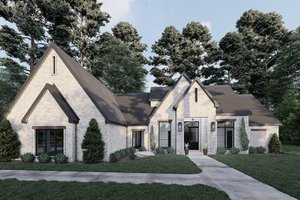 Dream House Plan - European Exterior - Front Elevation Plan #923-244