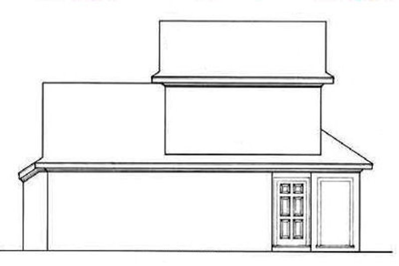 Home Plan - Exterior - Rear Elevation for European House Plan #45-104 - 2 bed, 2 bath