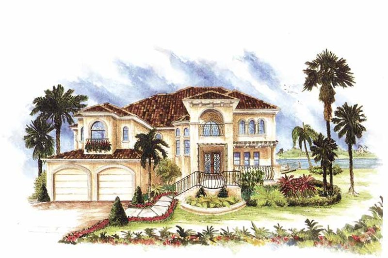 Dream House Plan - Exterior - Front Elevation 3 for Mediterranean House Plan #1017-151 - 4 bed, 4 bath