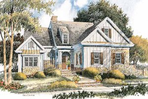 Dream House Plan - Exterior - Front Elevation for Bungalow House Plan #429-367 - 2 bed, 2 bath