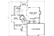 European Style House Plan - 4 Beds 3.5 Baths 3269 Sq/Ft Plan #67-582 
