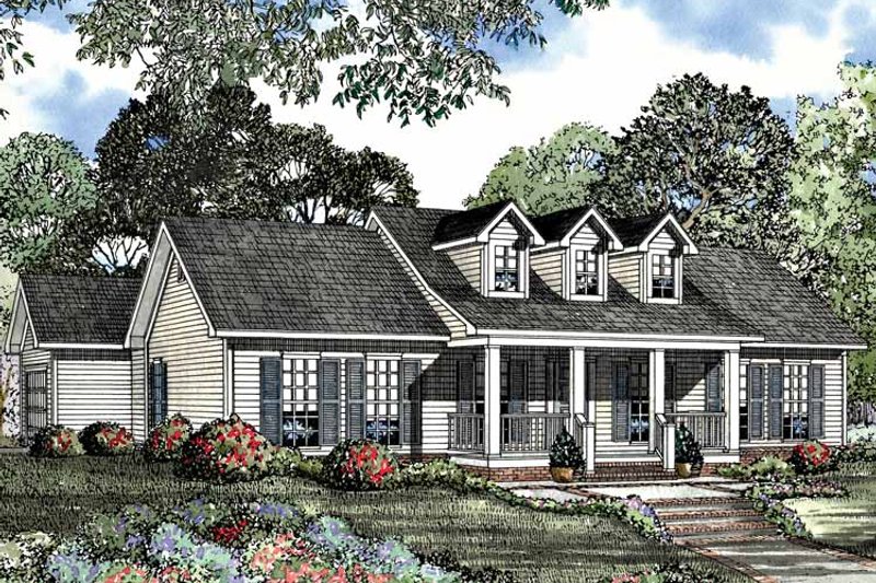 Dream House Plan - Exterior - Front Elevation 3 for Country House Plan #17-3058 - 3 bed, 2 bath