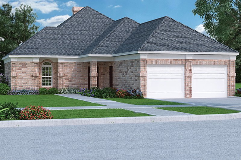 Dream House Plan - Exterior - Front Elevation 3 for Ranch House Plan #45-388 - 2 bed, 2 bath