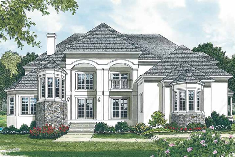 Dream House Plan - Mediterranean Exterior - Front Elevation Plan #453-148