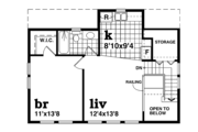 Bungalow Style House Plan - 1 Beds 1.5 Baths 1447 Sq/Ft Plan #47-1083 