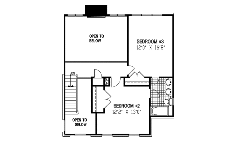 Architectural House Design - Floor Plan - Upper Floor for Country House Plan #953-62 - 3 bed, 2.5 bath