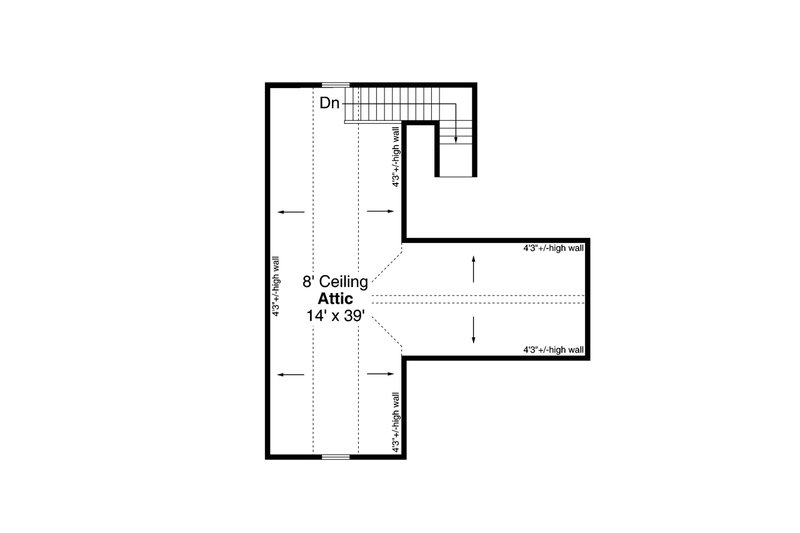 Home Plan - Floor Plan - Upper Floor for Traditional House Plan #124-1324, 1 bath