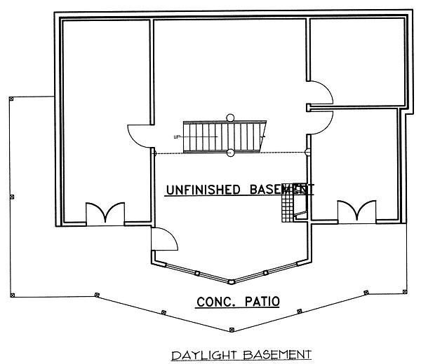 Home Plan - Cabin Floor Plan - Lower Floor Plan #117-549