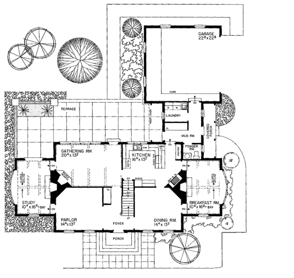 Architectural House Design - Classical Floor Plan - Main Floor Plan #72-684