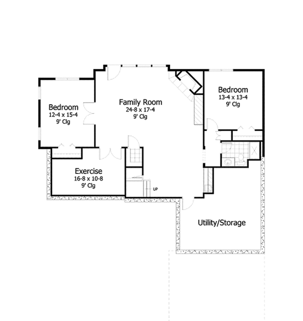 Home Plan - Ranch Floor Plan - Lower Floor Plan #51-1062
