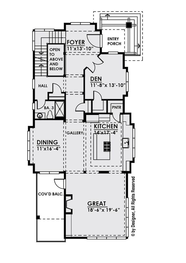 Home Plan - Contemporary Floor Plan - Main Floor Plan #1066-33
