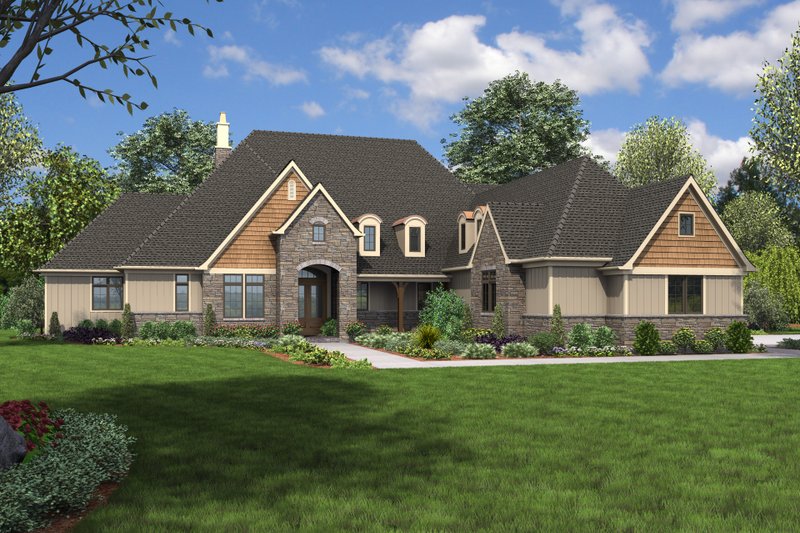Dream House Plan - Craftsman Exterior - Front Elevation Plan #48-701