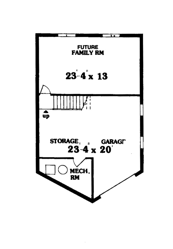 Architectural House Design - Contemporary Floor Plan - Lower Floor Plan #3-240
