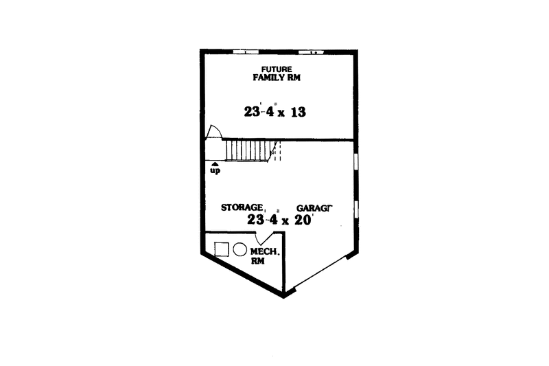 Dream House Plan - Floor Plan - Lower Floor for Cabin House Plan #3-240 - 3 bed, 2 bath