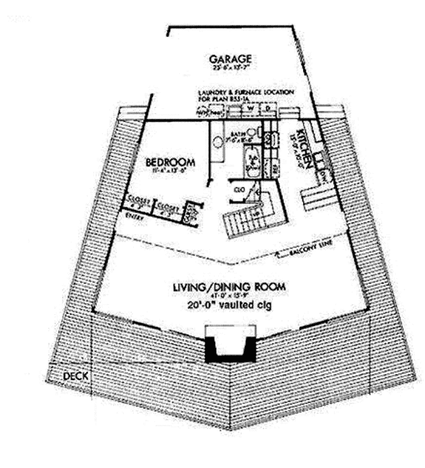 House Plan Design - Contemporary Floor Plan - Main Floor Plan #320-1025