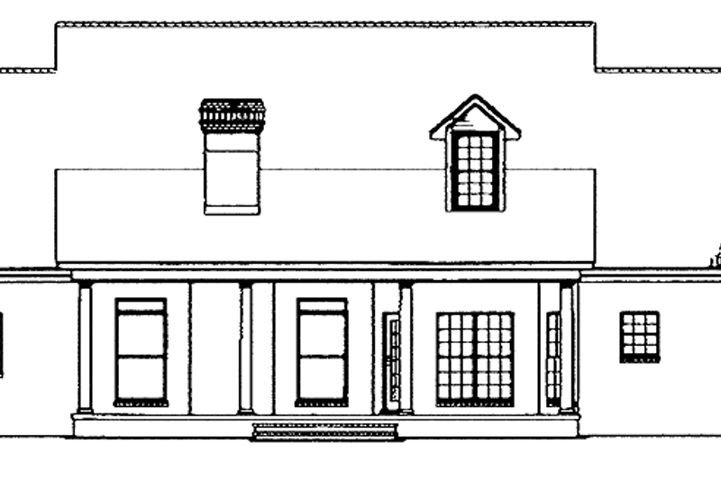 Dream House Plan - Exterior - Rear Elevation for Classical House Plan #17-2623 - 5 bed, 3 bath