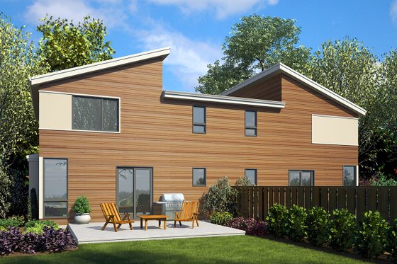 Exterior - Rear Elevation for Modern House Plan #48-928 - 6 bed, 4 bath